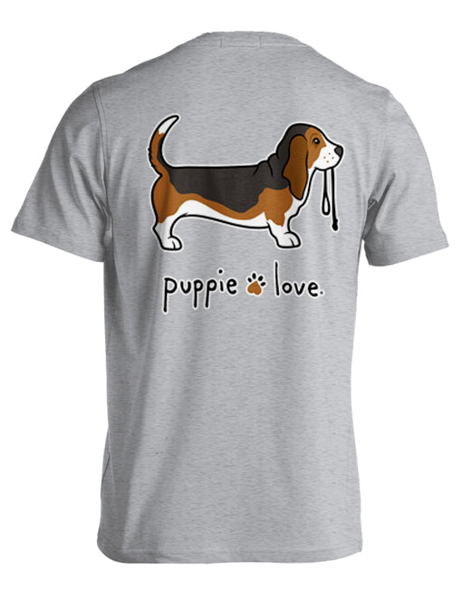 BASSET HOUND PUP (TRI-COLOR) (PRINTED TO ORDER) - Puppie Love