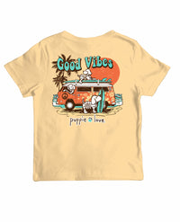 BEACH BUS SKELETON PUPS, YOUTH SS - Puppie Love