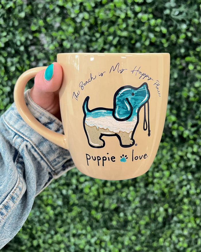BEACH IS MY HAPPY PLACE PUP MUG