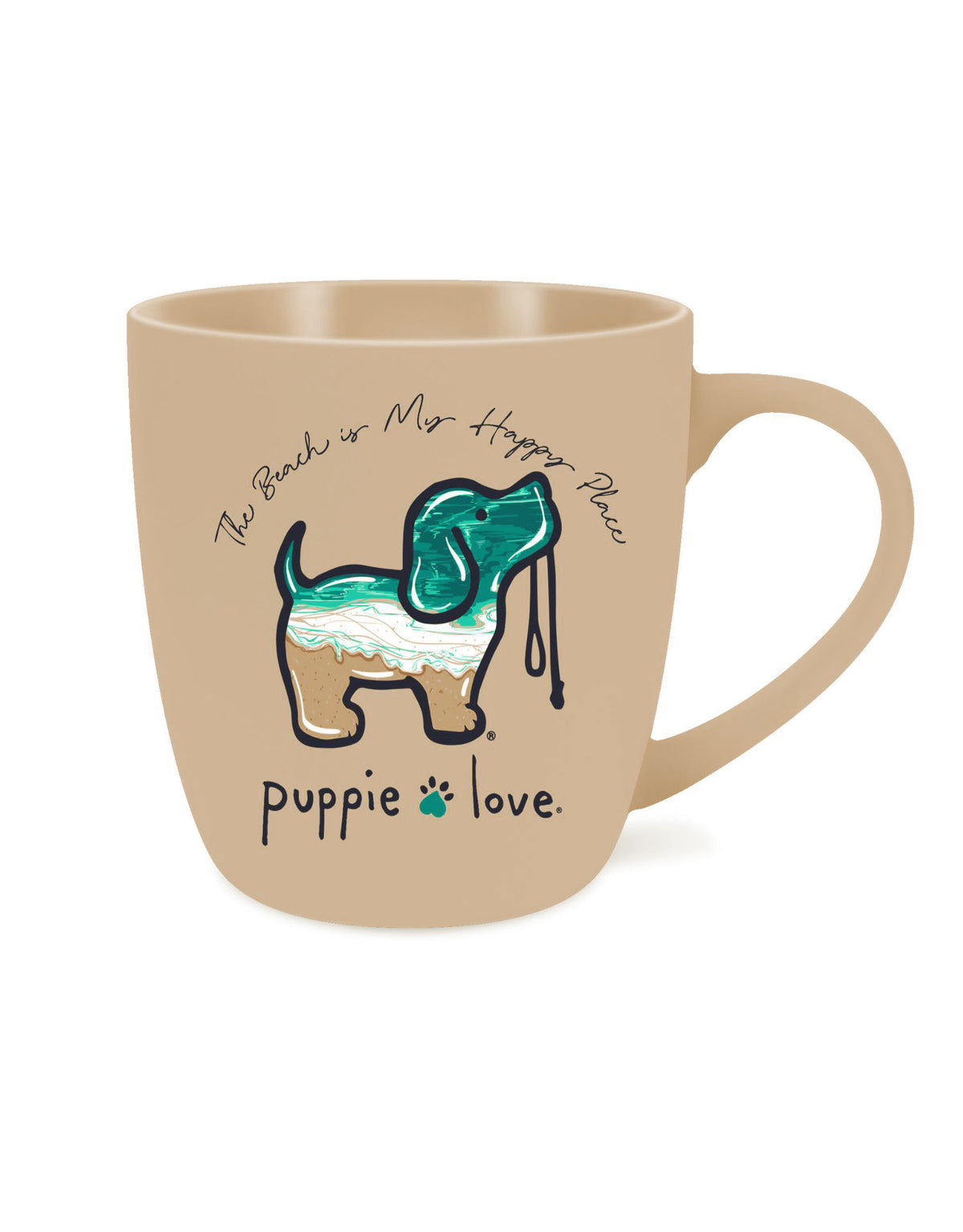 BEACH IS MY HAPPY PLACE PUP MUG - Puppie Love