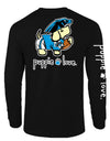 BLACK AND BLUE MASCOT PUP, ADULT LS (PRINTED TO ORDER) - Puppie Love