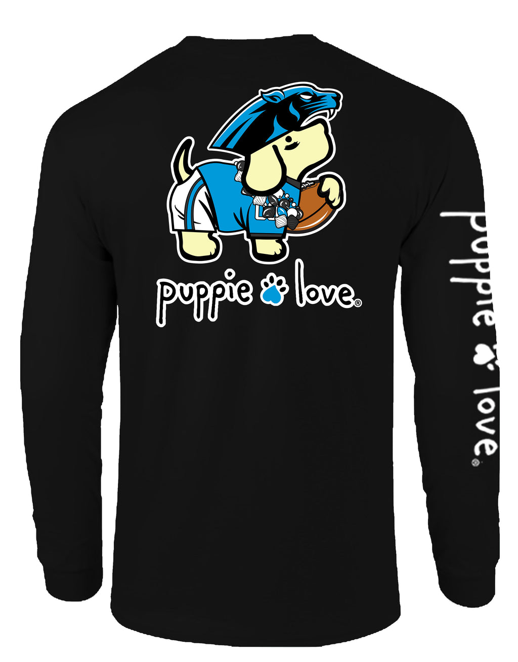 BLACK AND BLUE MASCOT PUP, ADULT LS (PRINTED TO ORDER) - Puppie Love