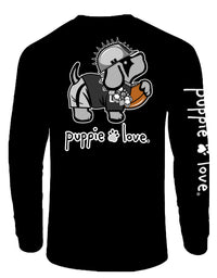 BLACK AND SILVER MASCOT PUP, ADULT LS (PRINTED TO ORDER) - Puppie Love