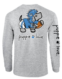 BLUE AND SILVER MASCOT PUP, ADULT LS - Puppie Love