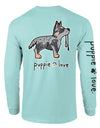 BLUE HEELER PUP, ADULT LS (PRINTED TO ORDER) - Puppie Love