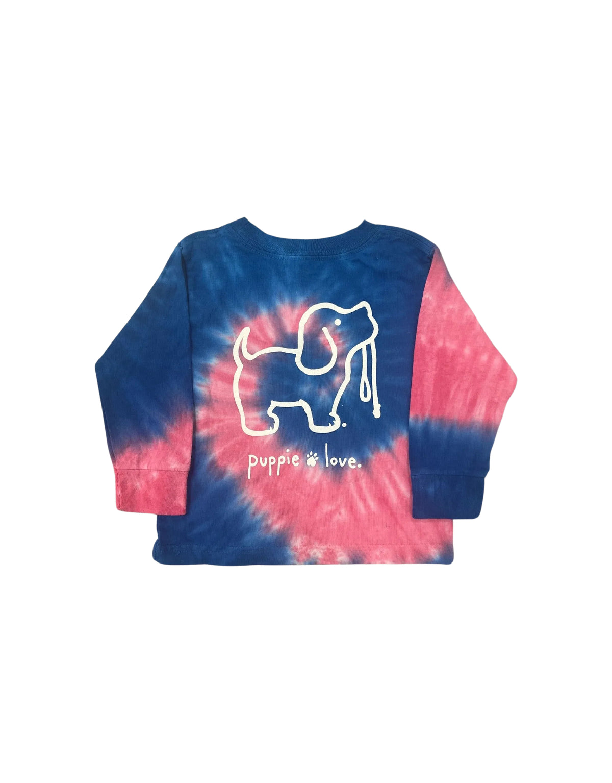 BUBBLE GUM TIE DYE PUP, TODDLER LS - Puppie Love