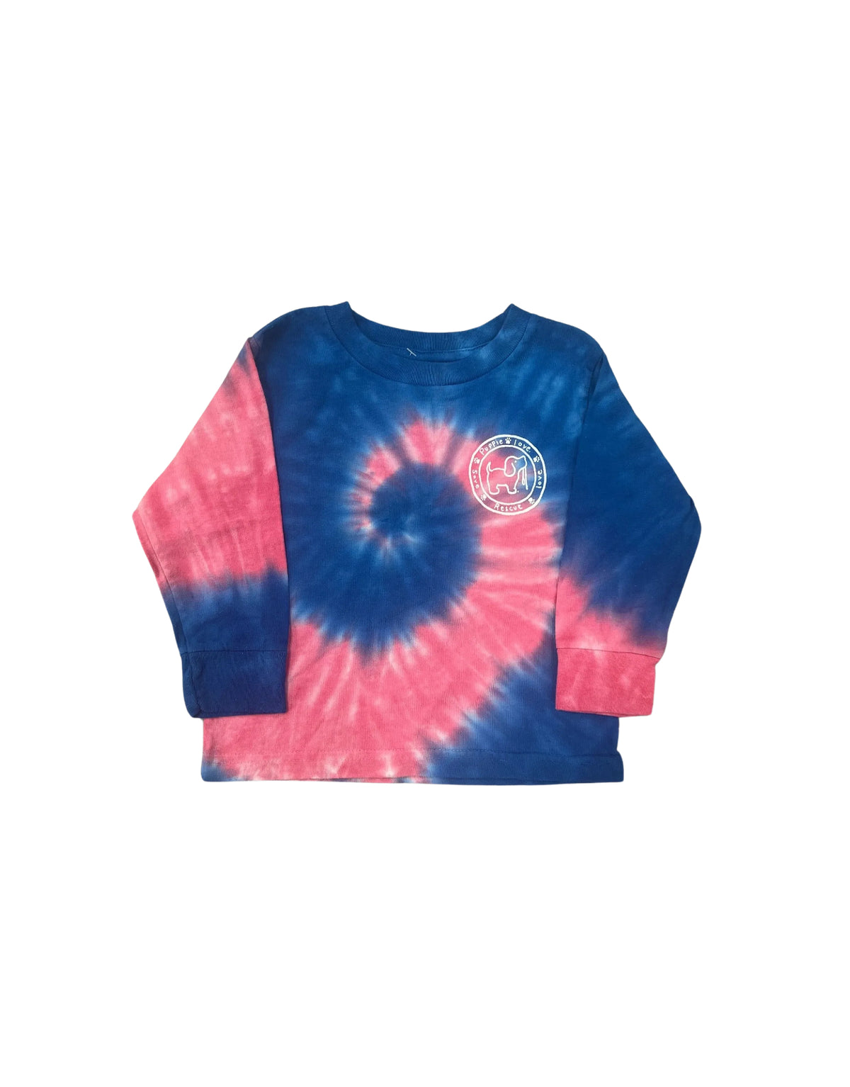 BUBBLE GUM TIE DYE PUP, TODDLER LS - Puppie Love