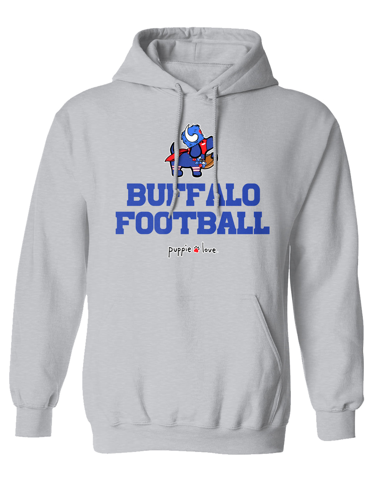 BUFFALO FOOTBALL PUP, ADULT HOODIE