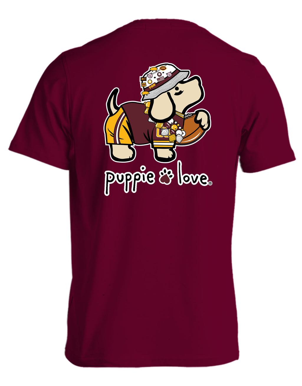 BURGUNDY AND GOLD MASCOT PUP - Puppie Love