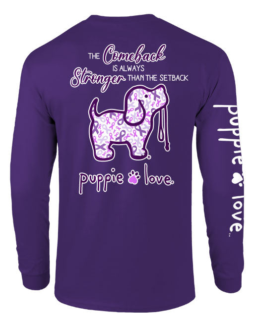 CANCER AWARENESS PUP, ADULT LS (PRINTED TO ORDER) - Puppie Love