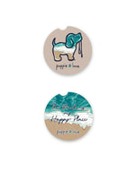 BEACH IS MY HAPPY PLACE PUP CAR COASTER - Puppie Love