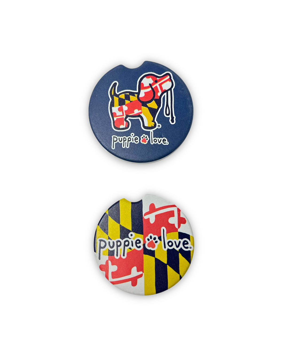 MARYLAND FLAG PUP CAR COASTER - Puppie Love