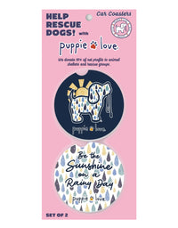 RAINDROP PUP CAR COASTER - Puppie Love