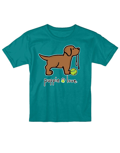 CHOCOLATE LAB PUP, YOUTH SS (PRINTED TO ORDER) - Puppie Love