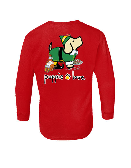 CHRISTMAS ELF PUP, YOUTH LS - Puppie Love