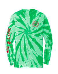 CHRISTMAS TIE DYE PUP, ADULT LS - Puppie Love