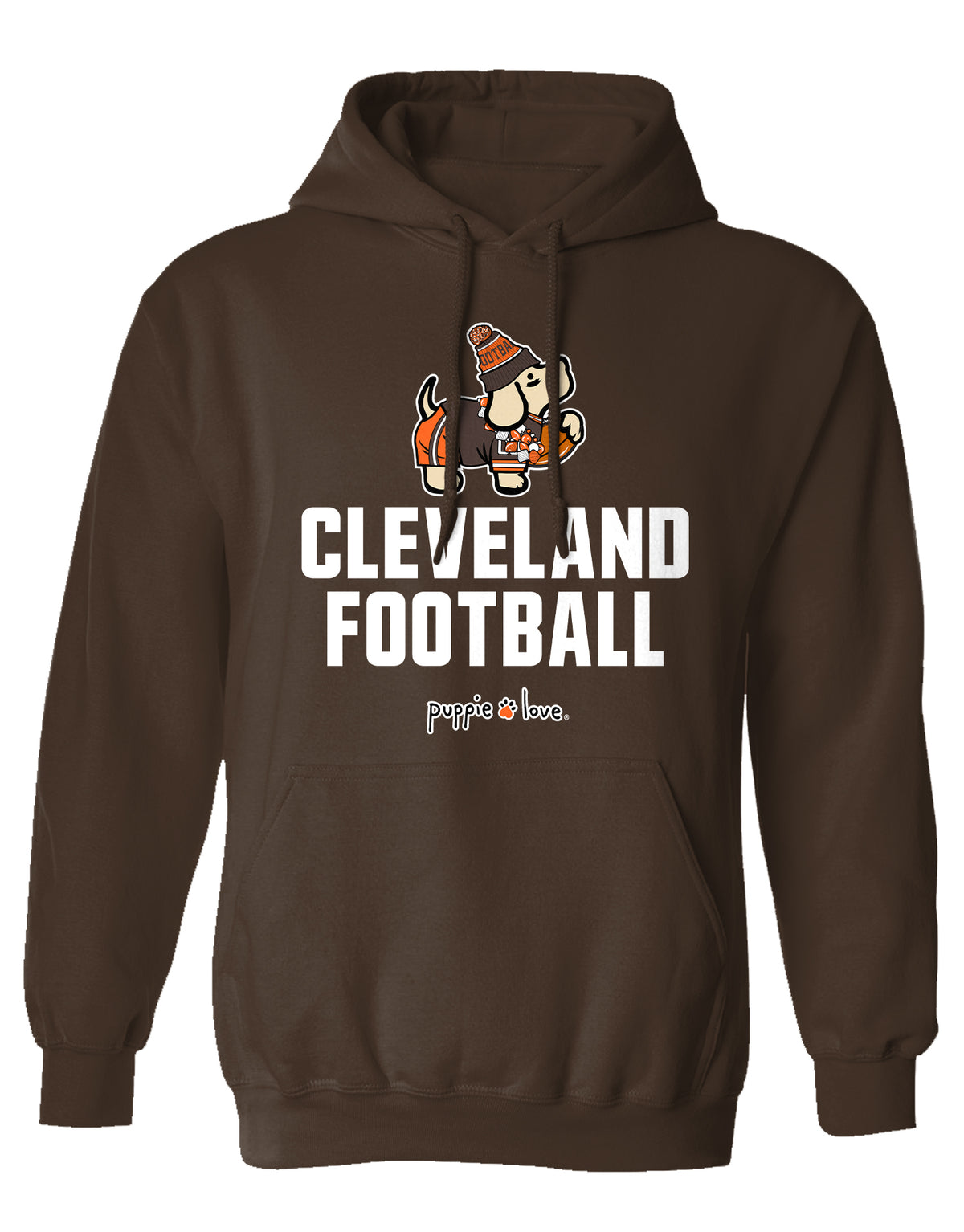 CLEVELAND FOOTBALL PUP, ADULT HOODIE