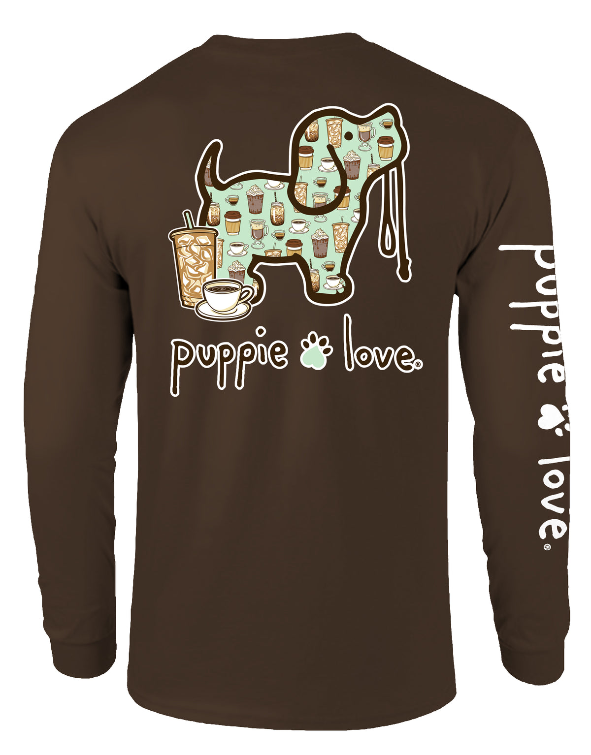 COFFEE PATTERN PUP, ADULT LS