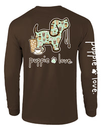 COFFEE PATTERN PUP, ADULT LS