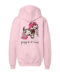 COW PRINT PUP, YOUTH HOODIE - Puppie Love