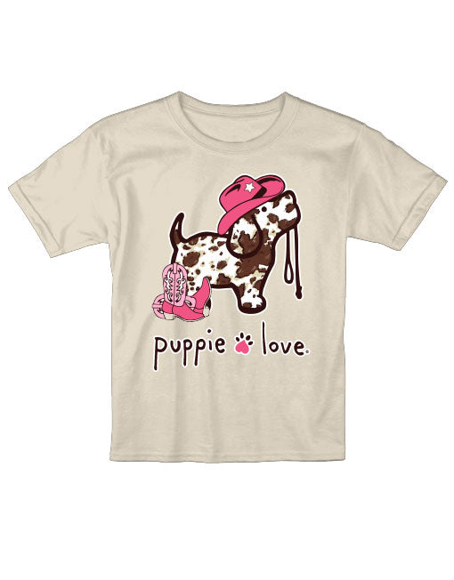 COW PRINT PUP, YOUTH SS (FF) - Puppie Love