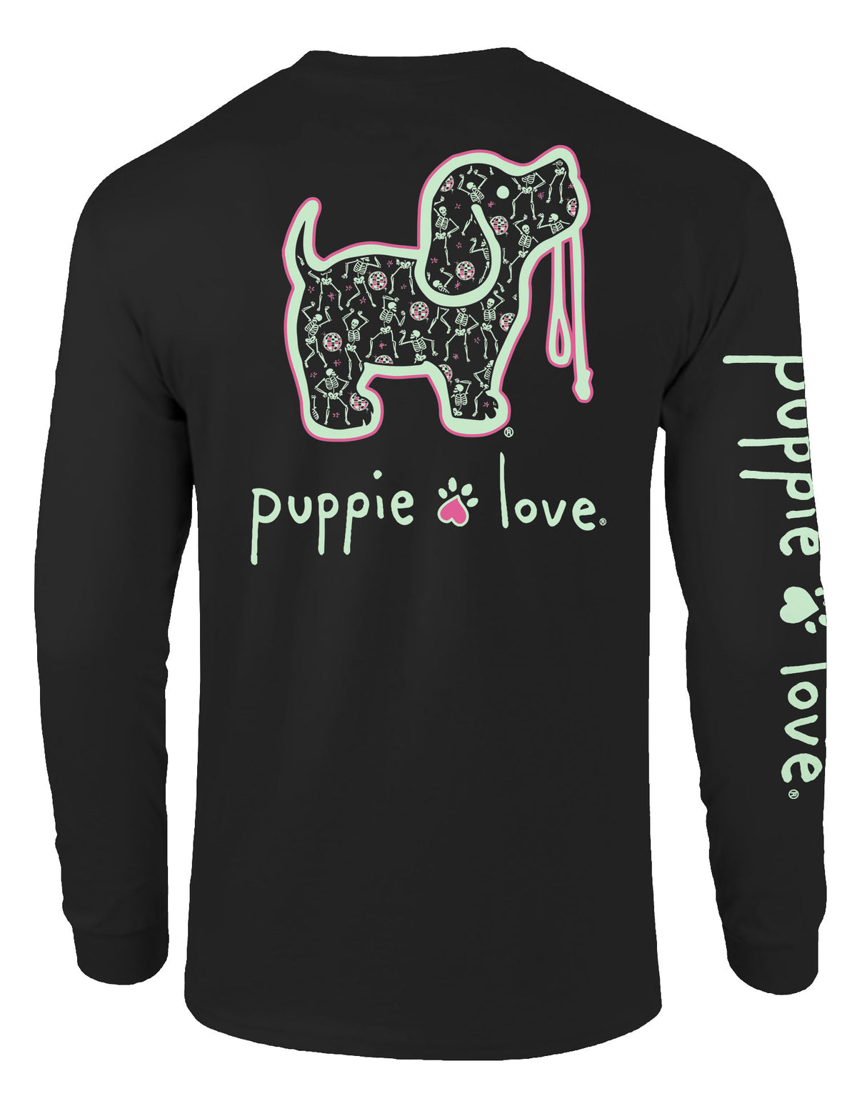 DANCING SKELETONS PUP, ADULT LS