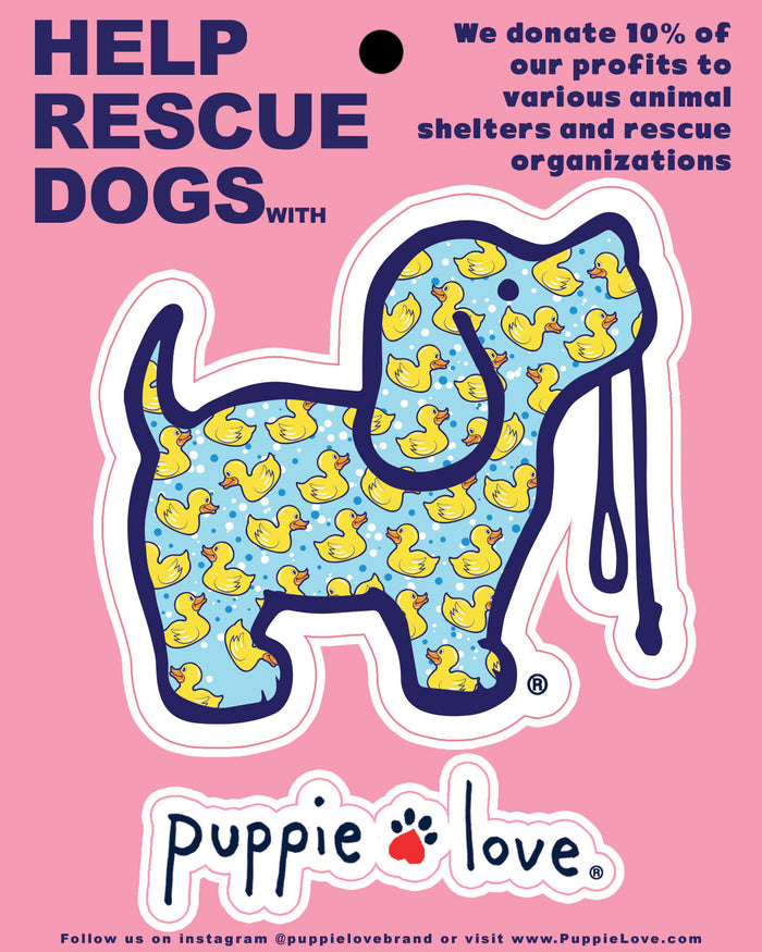 RUBBER DUCKS PUP DECAL - Puppie Love