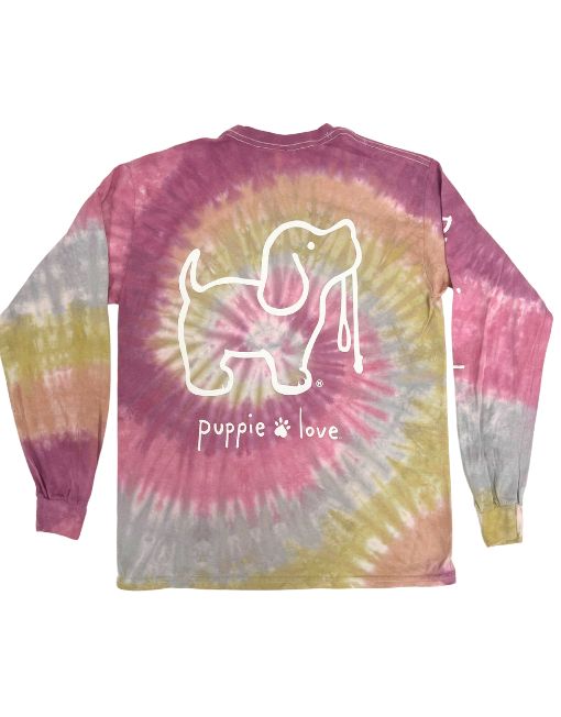 DESERT ROSE TIE DYE PUP, ADULT LS - Puppie Love
