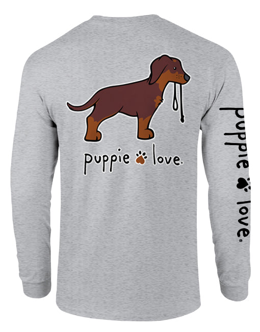 DOBERMAN PUP (RED AND RUST), ADULT LS (PRINTED TO ORDER) - Puppie Love