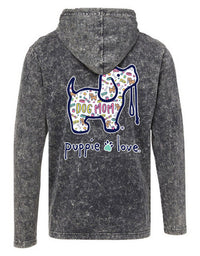 DOG MOM PATTERN PUP, ADULT HOODIE TEE - Puppie Love