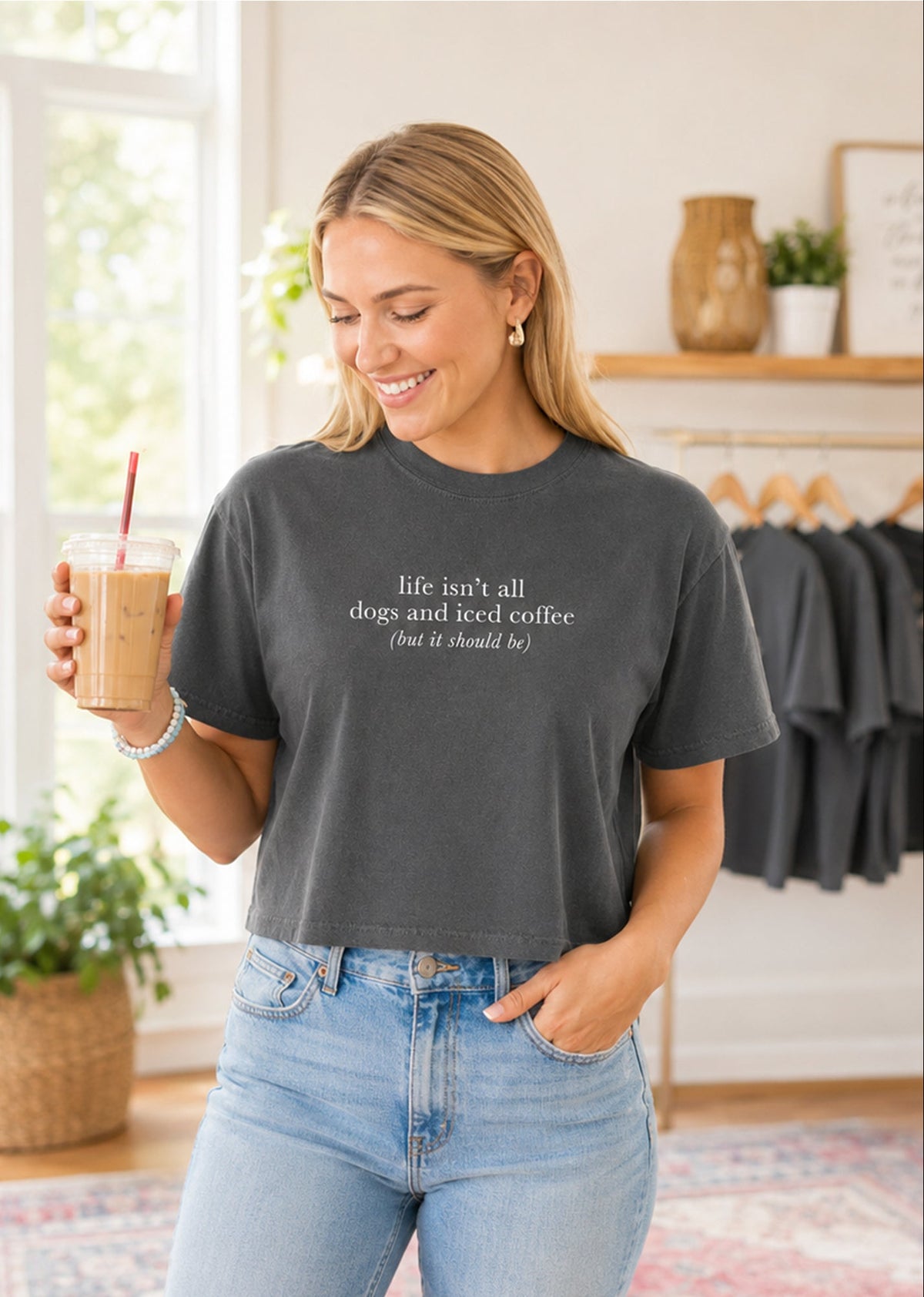 DOGS AND ICED COFFEE PUPPIE LOVE