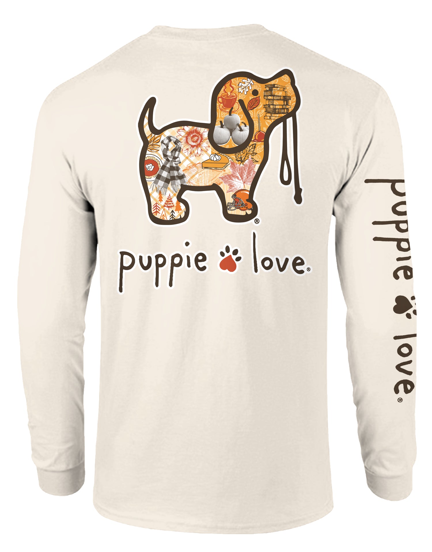 Fall Collage Dog Long Sleeve - Autumn Pup Tee | Puppie Love
