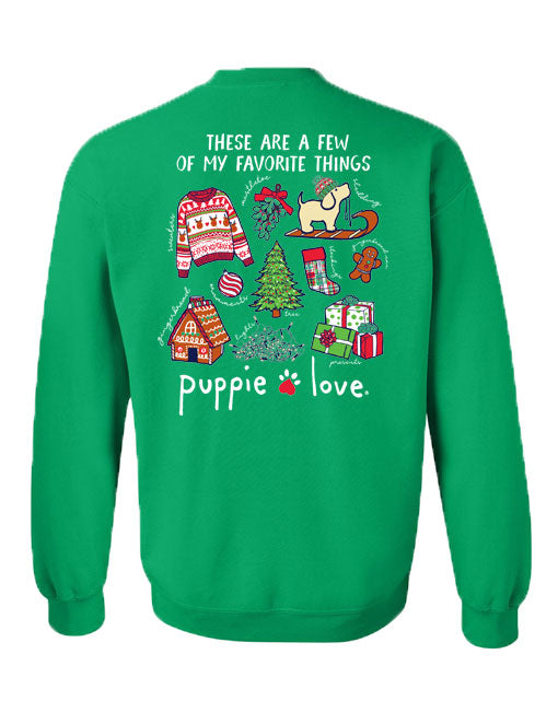 FAVORITE THINGS PUP, ADULT SWEATSHIRT - Puppie Love