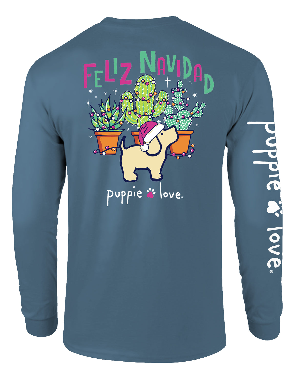 FELIZ NAVIDAD CACTUS PUP, ADULT LS PUPPIE LOVE