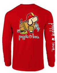 FIREFIGHTER PUP, ADULT LS - Puppie Love