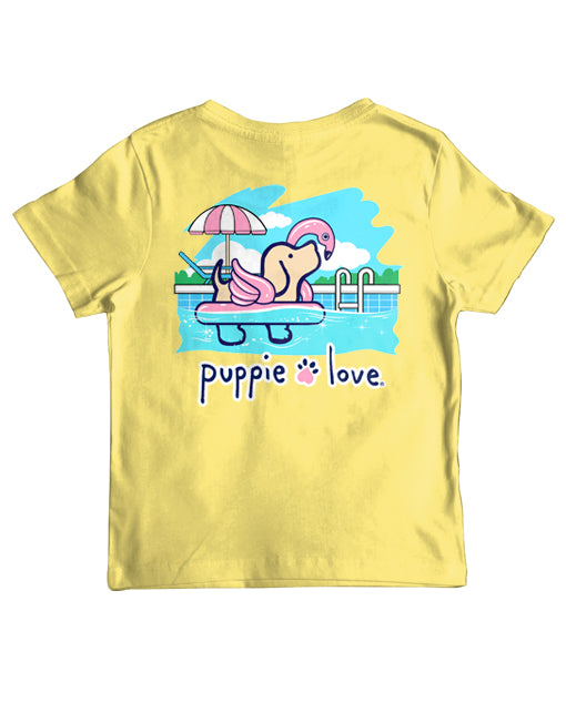 FLAMINGO FLOAT PUP, YOUTH SS - Puppie Love