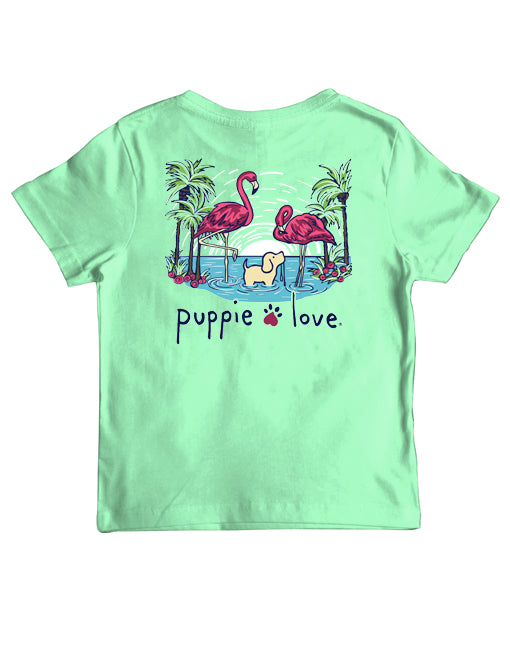 FLAMINGO FRIENDS PUP, YOUTH SS - Puppie Love