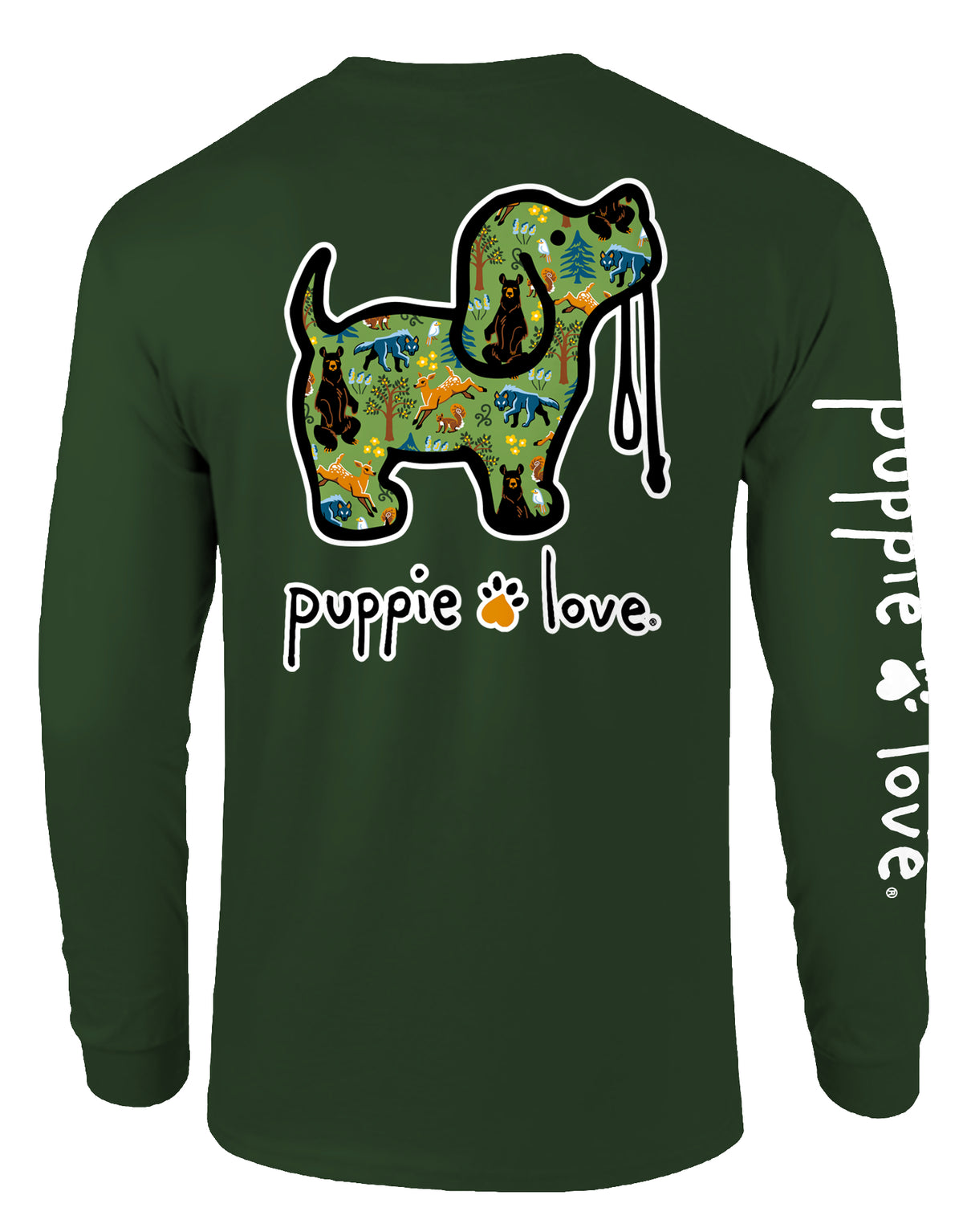 FOREST PATTERN PUP, ADULT LS PUPPIE LOVE