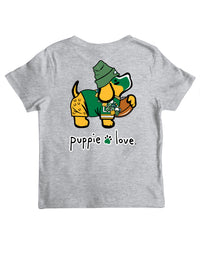 GREEN AND YELLOW MASCOT PUP, YOUTH SS