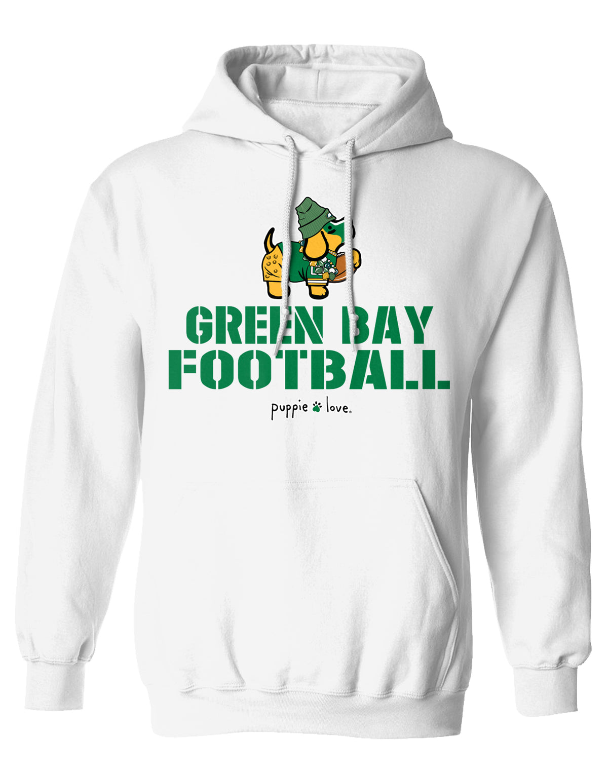 GREEN BAY FOOTBALL PUP, ADULT HOODIE