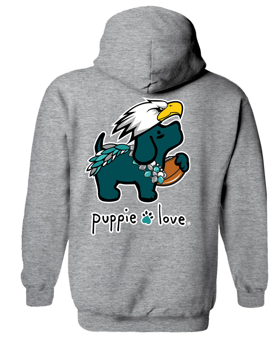 GREEN MASCOT PUP, ADULT HOODIE (PRE-ORDER, SHIPS IN 2 WEEKS) - Puppie Love