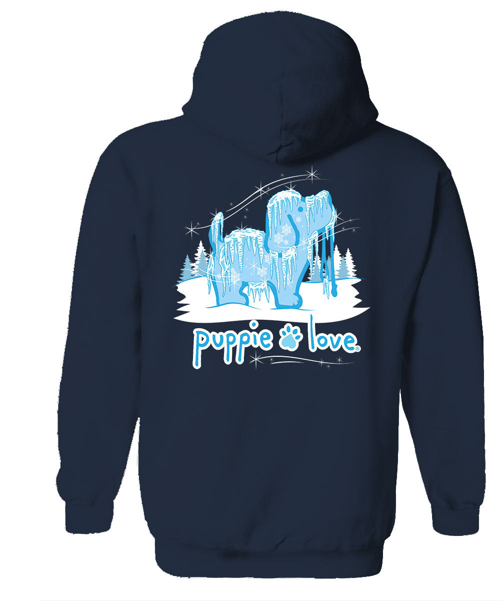 ICICLES PUP, ADULT HOODIE - Puppie Love