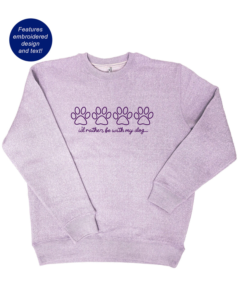 I'D RATHER BE WITH MY DOG, NANTUCKET CREWNECK - Puppie Love