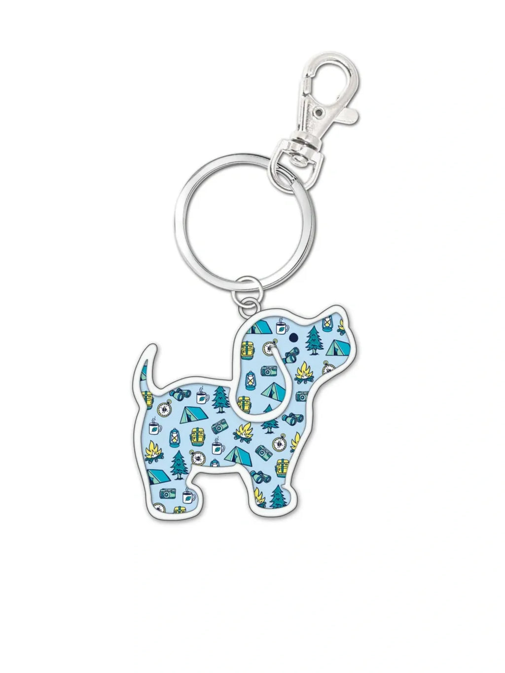 CAMPING PATTERN PUP KEY RING - Puppie Love