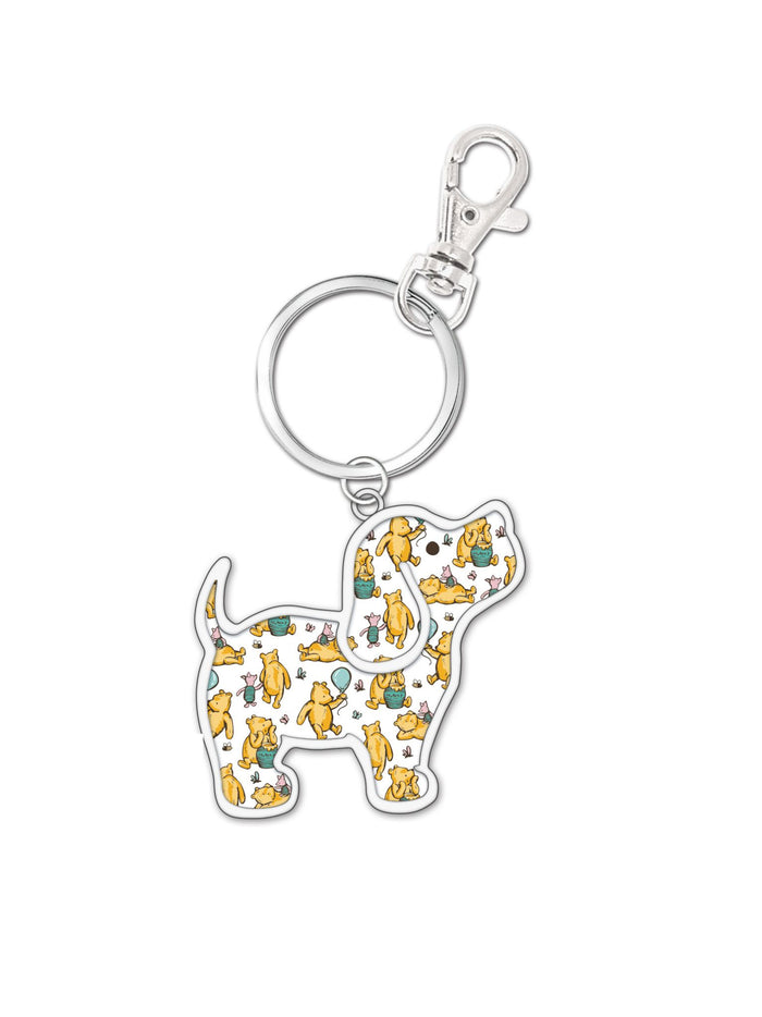 WINNIE AND P PUP KEY RING