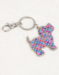 FISH SCALES PUP KEY RING