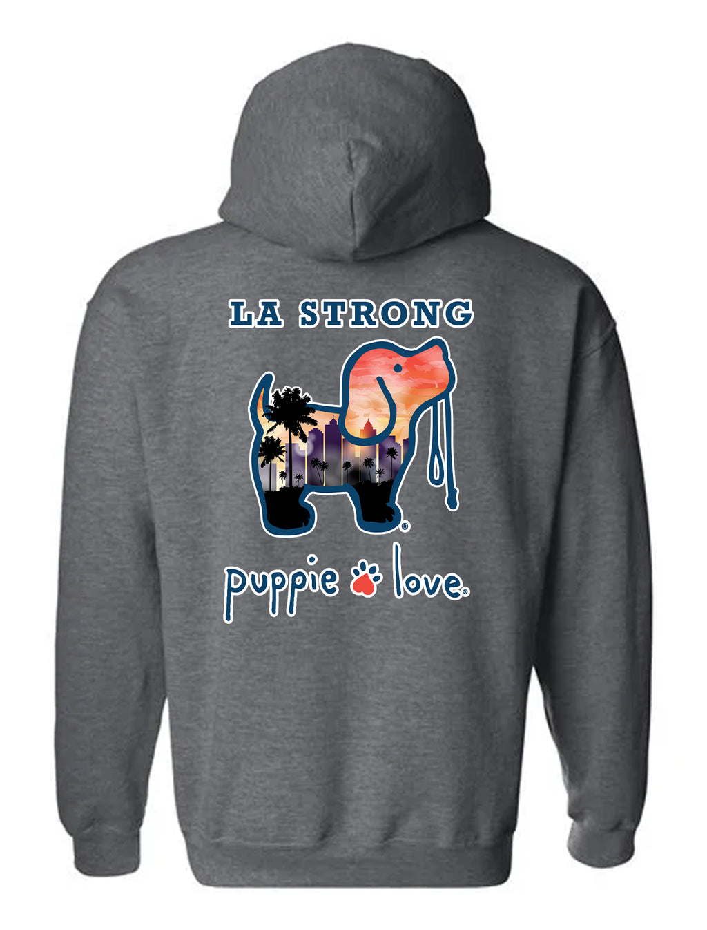 LA STRONG SKYLINE PUP, ADULT HOODIE - Puppie Love