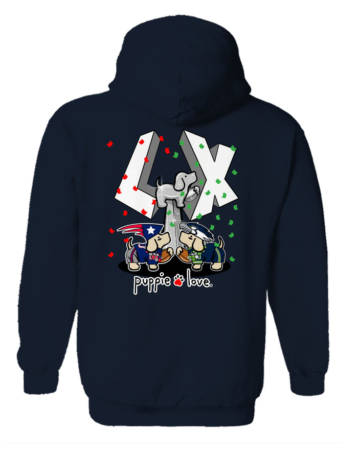LX FOOTBALL PUPS, ADULT HOODIE