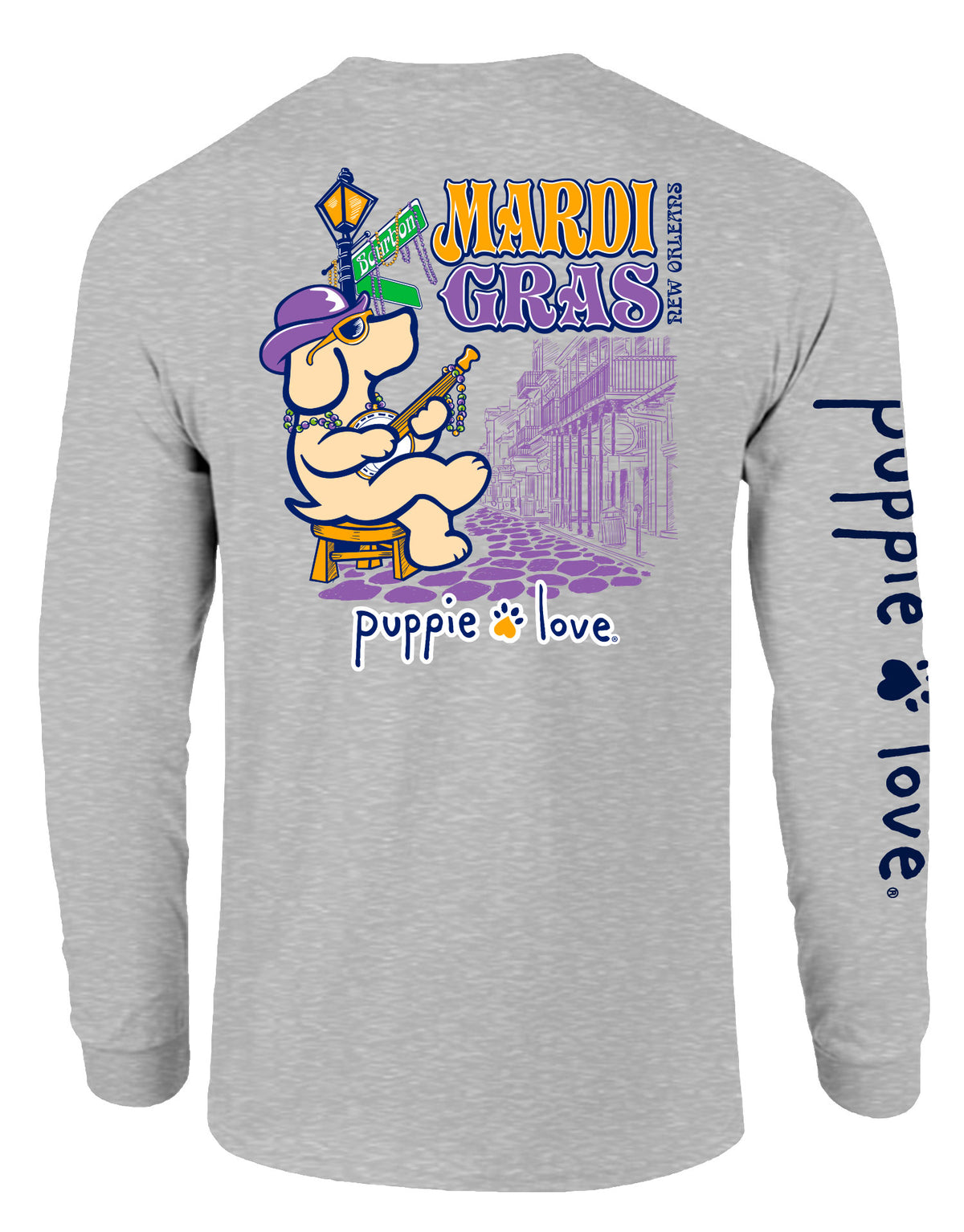 MARDI GRAS BANJO PUP, ADULT LS - Puppie Love