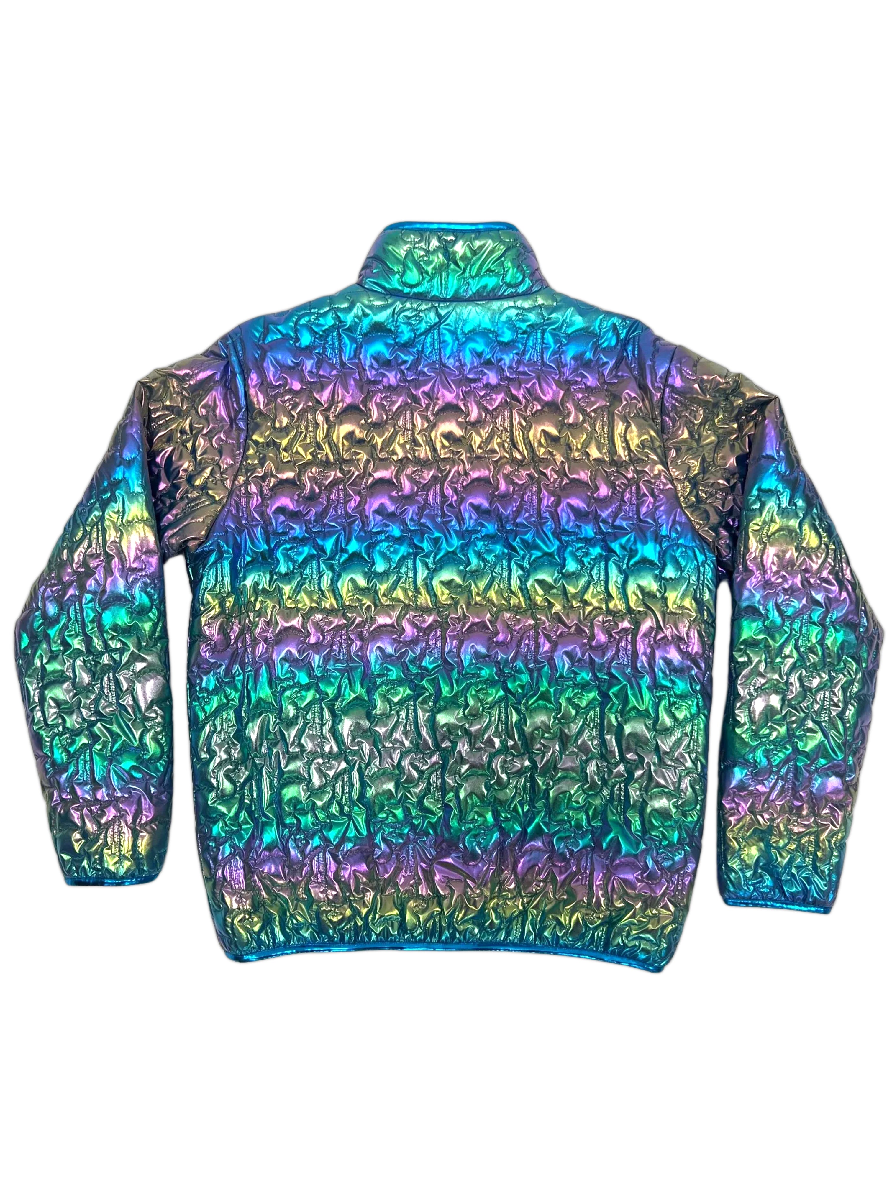 ジャケット・アウター Sillage / IRIDESCENT QUILTED PEACOAT Long Quilted Iridescent Jacket in Peacock
